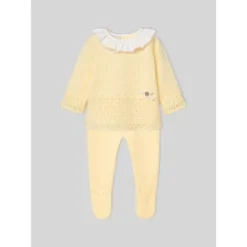 Paz Rodriguez Take Me Home Outfits*- Take Me Home Set Knit Newborn Sweater + Leggings Bico, Chalk Pink