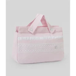 Paz Rodriguez Convertible Backpacks*- Woven Bag Torres, Chalk Pink/White
