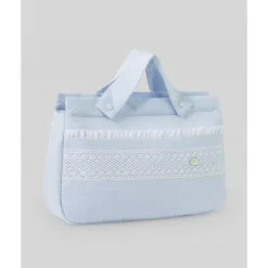 Paz Rodriguez Convertible Backpacks*- Woven Bag Torres, Chalk Blue/White