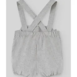 Paz Rodriguez Baby One-Pieces*- Woven Newborn Overall Pulgarcito, Grey Pearl