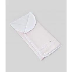 Paz Rodriguez Blankets & Quilts*- Woven Newborn Baby Nest Torres, Chalk Pink/White
