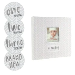 Pearhead Baby Baby Milestone*Pearhead - All About Me Baby's Memory Book and Belly Sticker Set