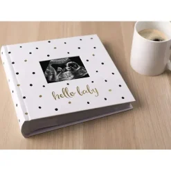 Pearhead Baby Gifts Up To $25*Pearhead - Baby Photo Album With Guided Journal Pages, White Polka Dots