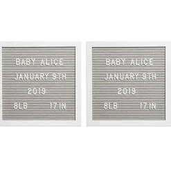 Pearhead Baby Baby Milestone*Pearhead - Felt 10X10 Letterboard Set, Gray