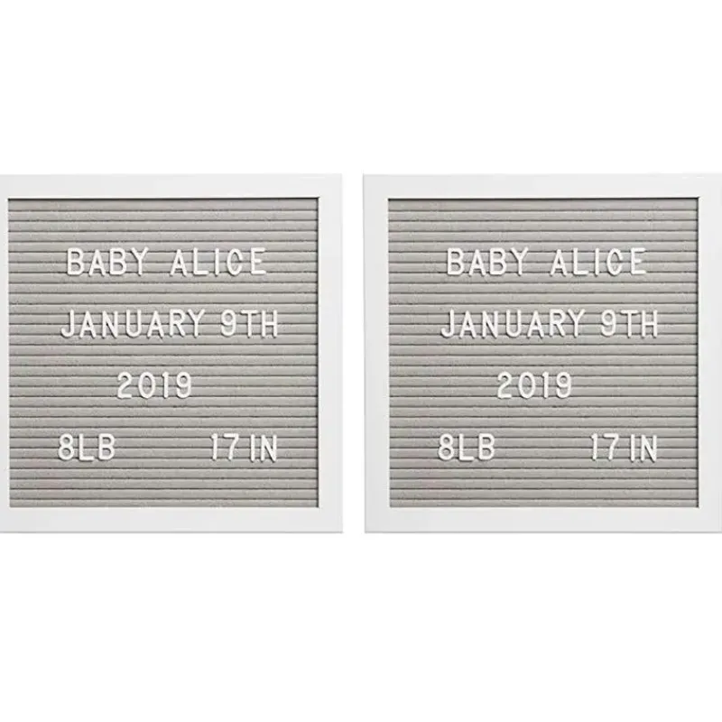 Pearhead Baby Baby Milestone*Pearhead - Felt 10X10 Letterboard Set, Gray