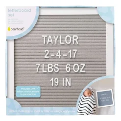 Pearhead Baby Baby Milestone*Pearhead - Felt 10X10 Letterboard Set, Gray