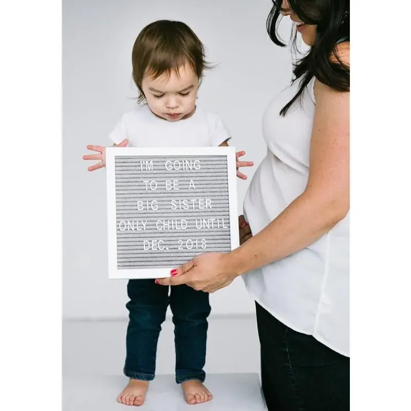 Pearhead Baby Baby Milestone*Pearhead - Felt 10X10 Letterboard Set, Gray