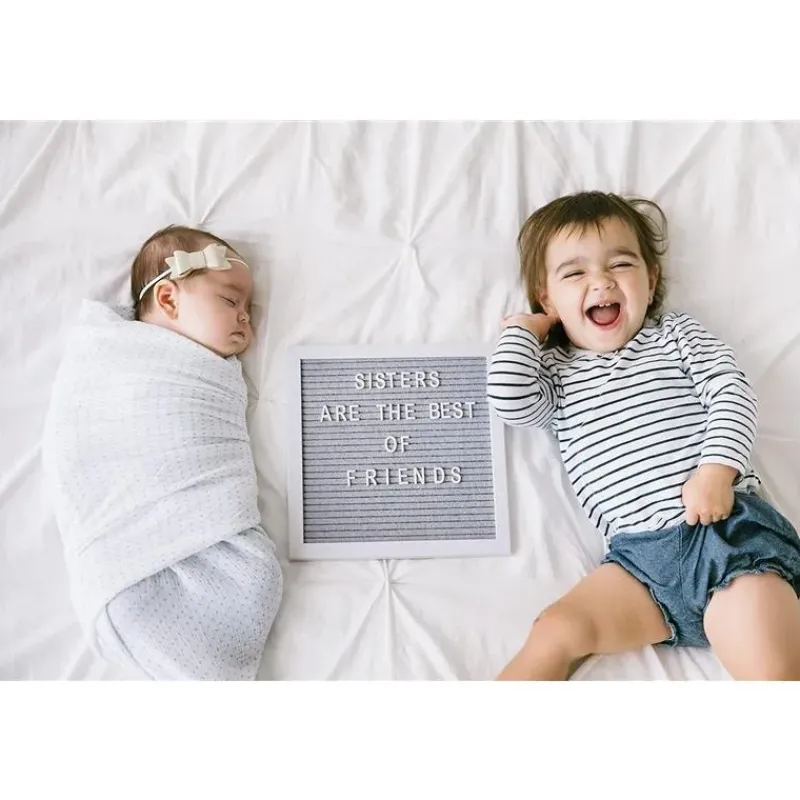 Pearhead Baby Baby Milestone*Pearhead - Felt 10X10 Letterboard Set, Gray