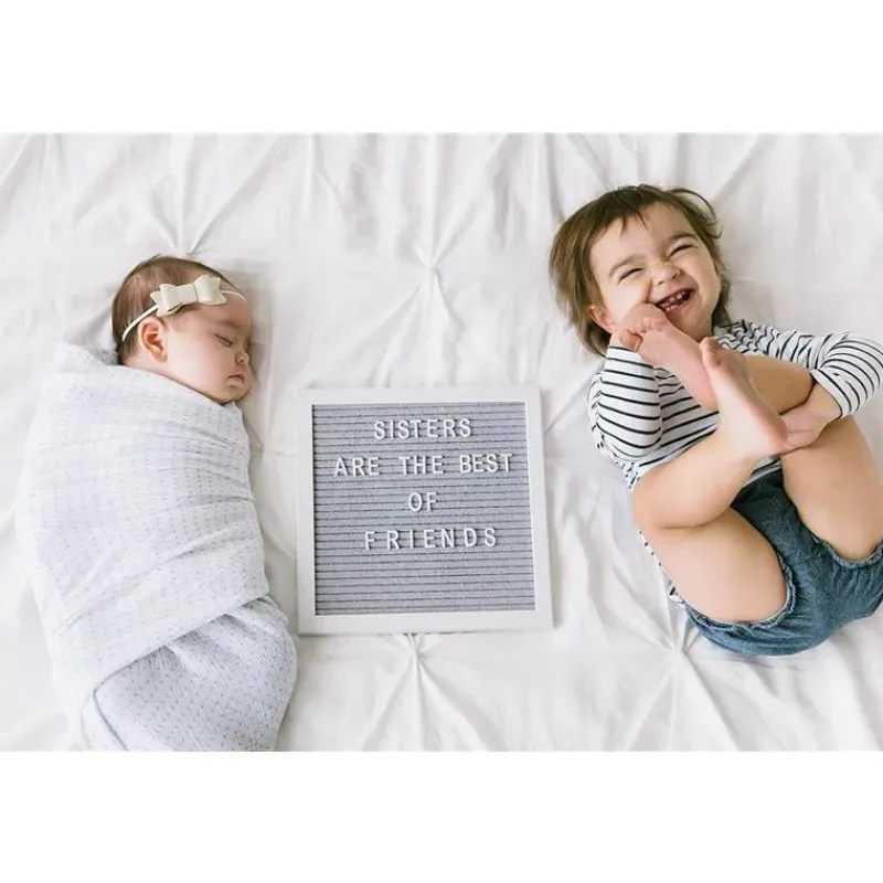 Pearhead Baby Baby Milestone*Pearhead - Felt 10X10 Letterboard Set, Gray