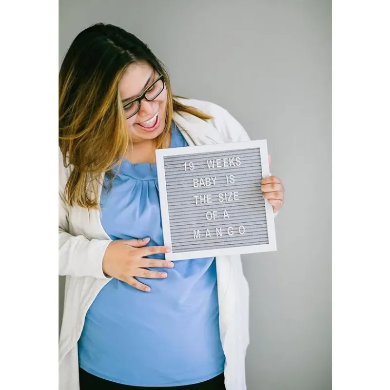 Pearhead Baby Baby Milestone*Pearhead - Felt 10X10 Letterboard Set, Gray