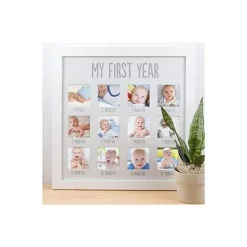 Pearhead Baby Baby Milestone*Pearhead - First Year Baby Photo Frame, White