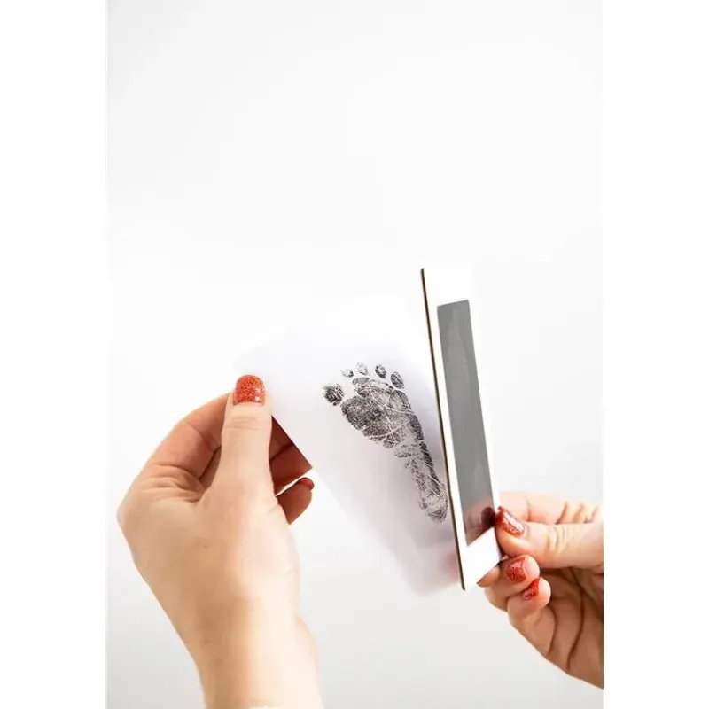 Pearhead Baby Cool Baby Products*Pearhead - Gingham Baby Memory Book And Clean-Touch Ink Pad, Gray