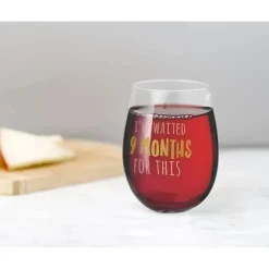 Pearhead Baby Gift For Mom|Gifts Up To $25*Pearhead - I've Waited 9 Months For This Motherhood Wine Glass