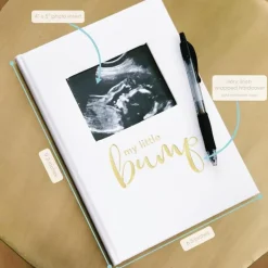 Pearhead Baby Cool Baby Products*Pearhead - My Little Bump Linen Pregnancy Journal, Ivory