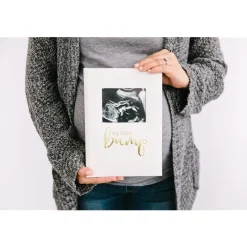 Pearhead Baby Cool Baby Products*Pearhead - My Little Bump Linen Pregnancy Journal, Ivory