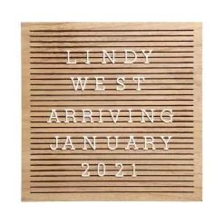 Pearhead Baby Gender Reveal*Pearhead - Natural Wood Letterboard