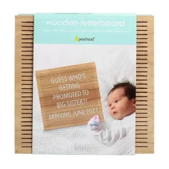Pearhead Baby Gender Reveal*Pearhead - Natural Wood Letterboard
