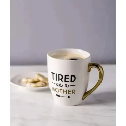 Pearhead Baby Gift For Mom|Gifts Up To $25*Pearhead - Parent Coffee Mug, Tired as a Mother Whimsical Mug