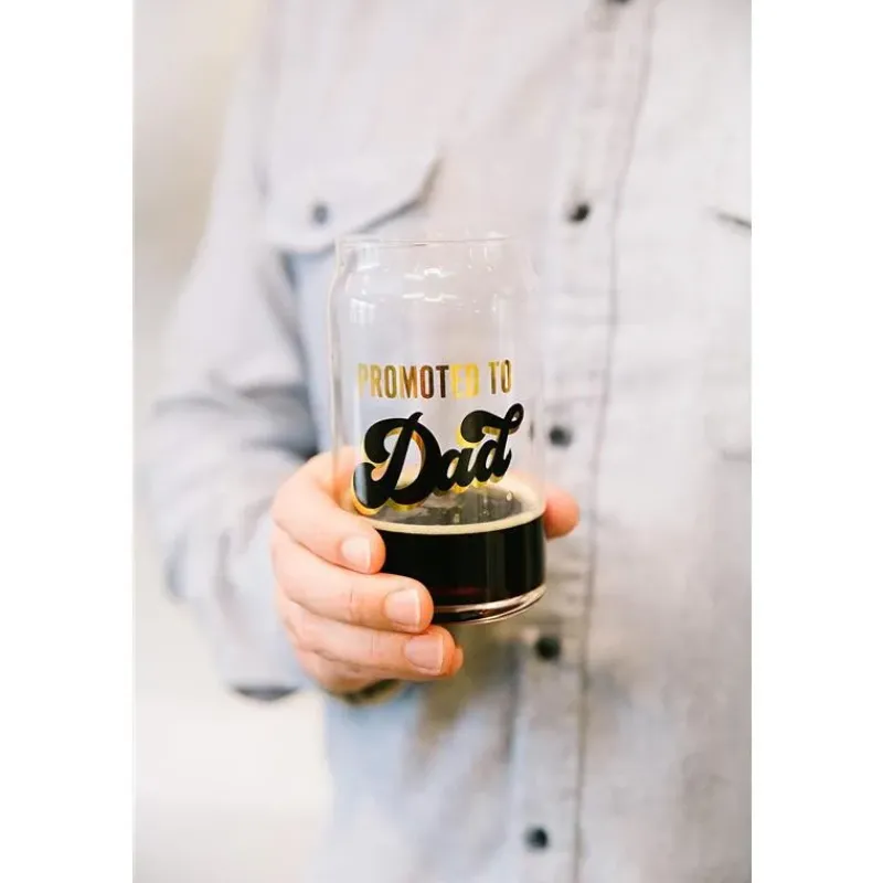 Pearhead Baby Gift For Dad*Pearhead - Promoted To Dad Beer Glass, Father's Day Gift