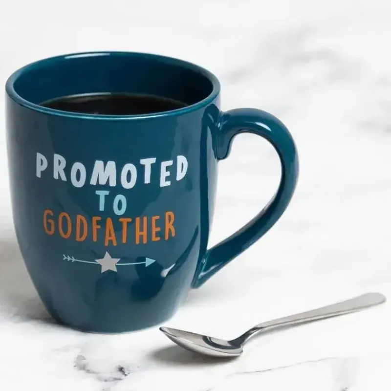 Pearhead Baby Gender Reveal|Gifts Up To $25*Pearhead - Promoted To Godfather Mug