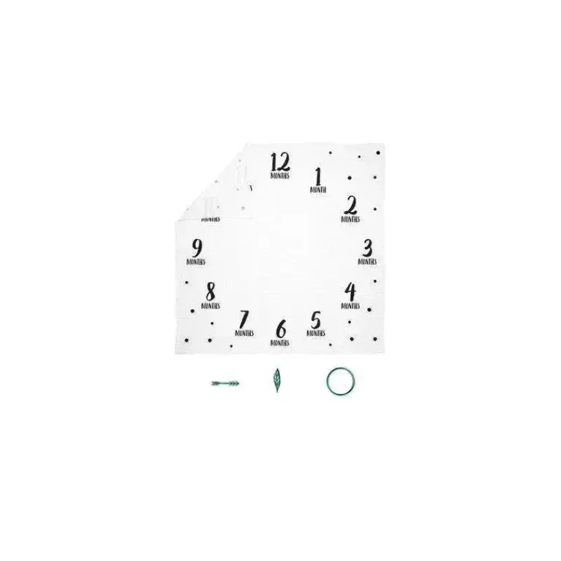 Pearhead Baby Baby Milestone|Birthday Party*Pearhead - Watch Me Grow Milestone Blanket, Black & White