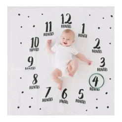 Pearhead Baby Baby Milestone|Birthday Party*Pearhead - Watch Me Grow Milestone Blanket, Black & White