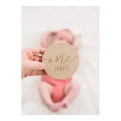 Pearhead Baby Baby Milestone|Birthday Party*Pearhead - Wooden Reversible Milestone Photo Prop