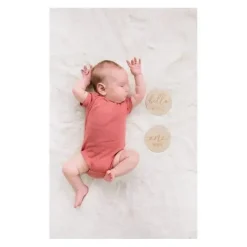 Pearhead Baby Baby Milestone|Birthday Party*Pearhead - Wooden Reversible Milestone Photo Prop