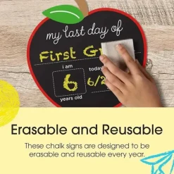 Kids Pearhead Baby Gift For Kids*- First and Last Day of School Chalkboard