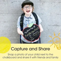 Kids Pearhead Baby Gift For Kids*- First and Last Day of School Chalkboard