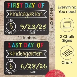 Kids Pearhead Baby Gift For Kids*- First and Last Day Chalkboard Signs, Reusable And Erasable Chalkboard