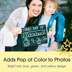 Kids Pearhead Baby Gift For Kids*- First and Last Day Chalkboard Signs, Reusable And Erasable Chalkboard