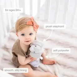 Pearhead Baby Lovies, Security Blankets & Blankies*- Security Blanket, Snuggle Toy Stuffed Animal, Gray Elephant Lovey