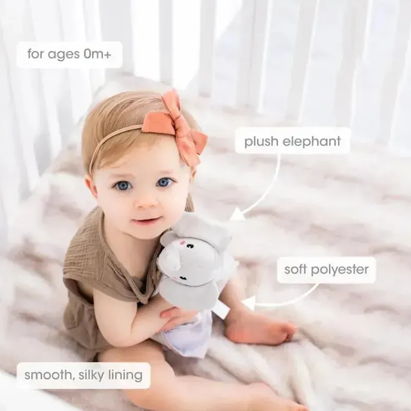 Pearhead Baby Lovies, Security Blankets & Blankies*- Security Blanket, Snuggle Toy Stuffed Animal, Gray Elephant Lovey