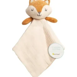 Pearhead Baby Lovies, Security Blankets & Blankies*- Security Blanket, Snuggle Toy Stuffed Animal, Cotton Muslin Fox Lovey