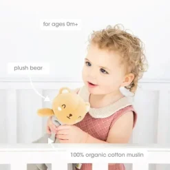Pearhead Baby Lovies, Security Blankets & Blankies*- Security Blanket, Snuggle Toy Stuffed Animal, Bear Lovey