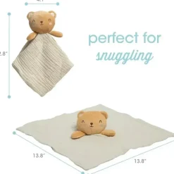 Pearhead Baby Lovies, Security Blankets & Blankies*- Security Blanket, Snuggle Toy Stuffed Animal, Bear Lovey