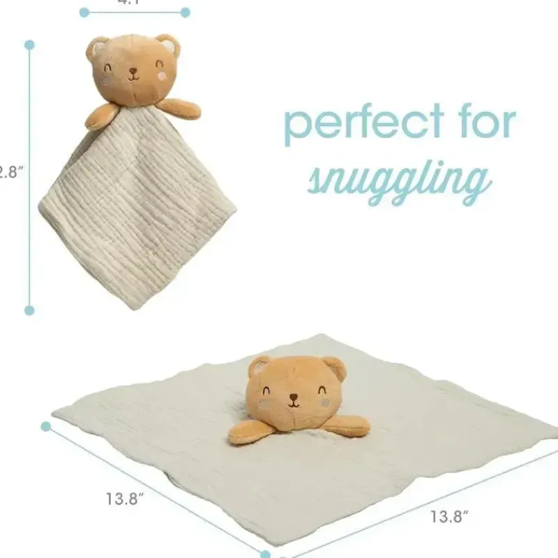 Pearhead Baby Lovies, Security Blankets & Blankies*- Security Blanket, Snuggle Toy Stuffed Animal, Bear Lovey
