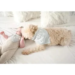 Pearhead Baby Gender Reveal*And Pet Bib Set, Gray