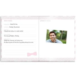 Pearhead Baby Baby Keepsakes*First 5 Years Memory Book with Safe Ink Pad - Pink