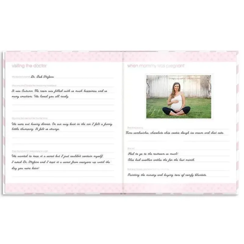 Pearhead Baby Baby Keepsakes*First 5 Years Memory Book with Safe Ink Pad - Pink
