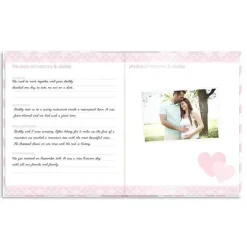 Pearhead Baby Baby Keepsakes*First 5 Years Memory Book with Safe Ink Pad - Pink