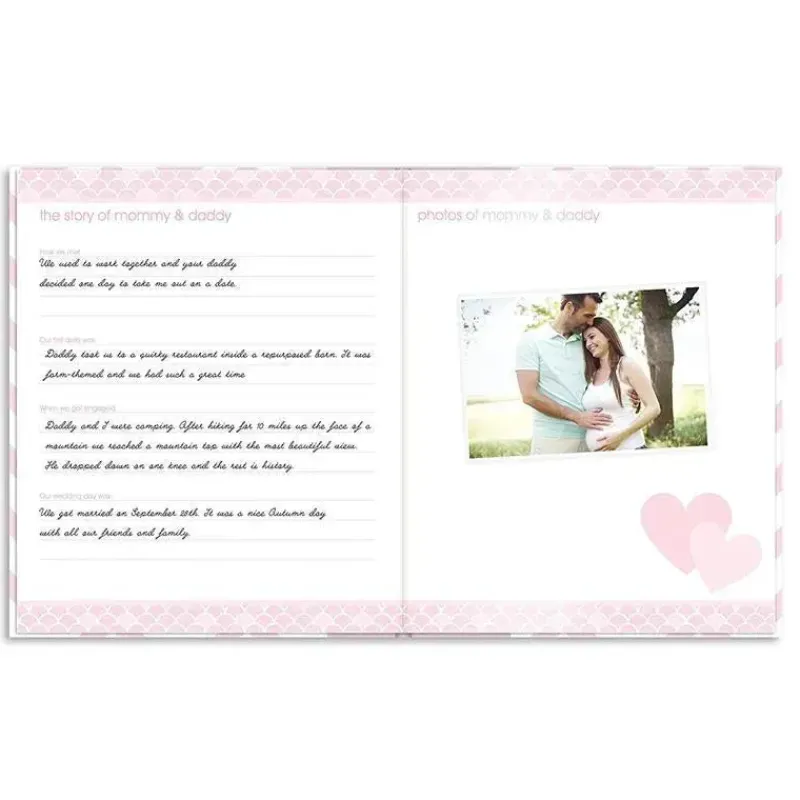Pearhead Baby Baby Keepsakes*First 5 Years Memory Book with Safe Ink Pad - Pink
