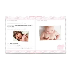 Pearhead Baby Baby Keepsakes*First 5 Years Memory Book with Safe Ink Pad - Pink