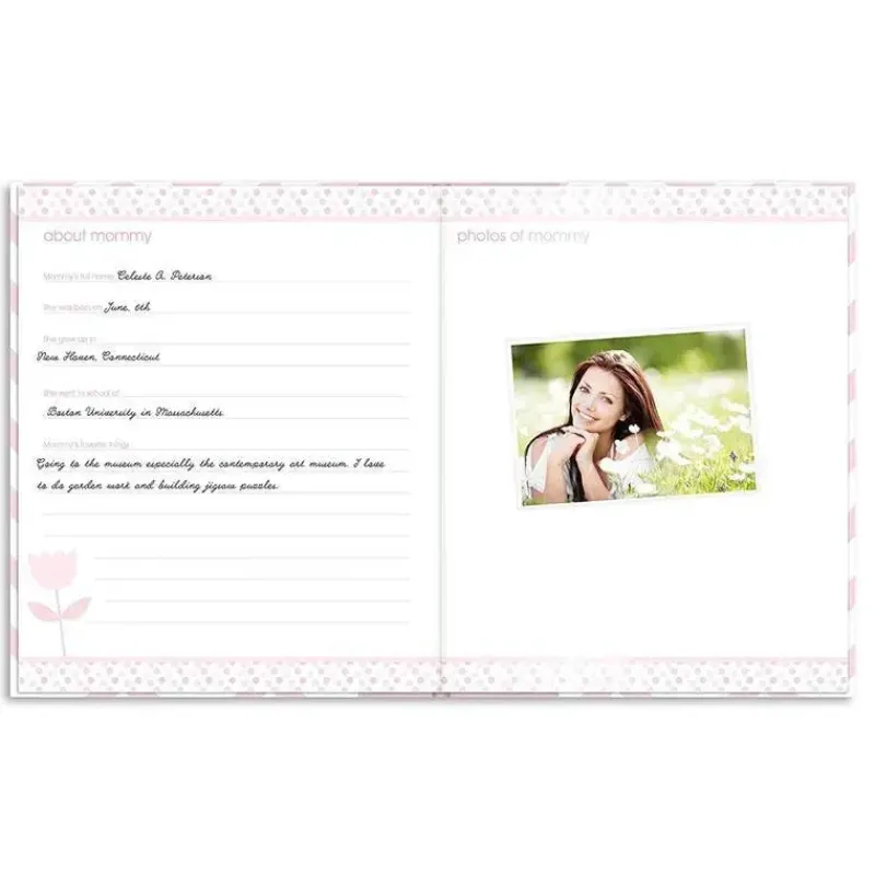 Pearhead Baby Baby Keepsakes*First 5 Years Memory Book with Safe Ink Pad - Pink