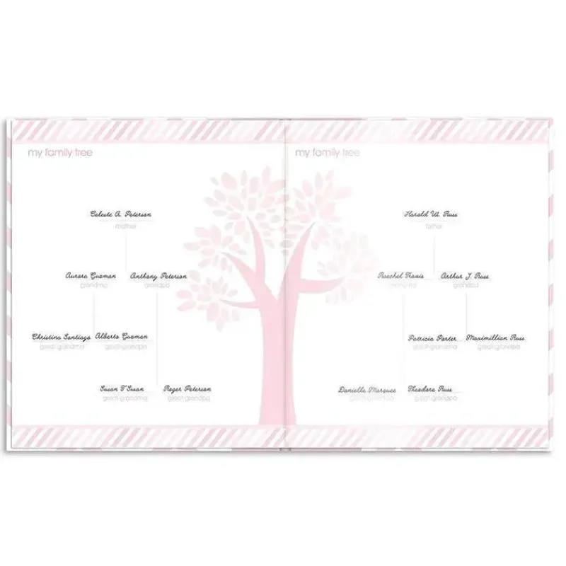 Pearhead Baby Baby Keepsakes*First 5 Years Memory Book with Safe Ink Pad - Pink