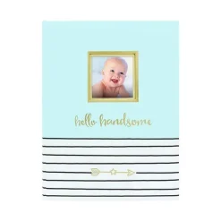 Pearhead Baby Baby Keepsakes*1st Year Memory Book Hello Handsome - Blue