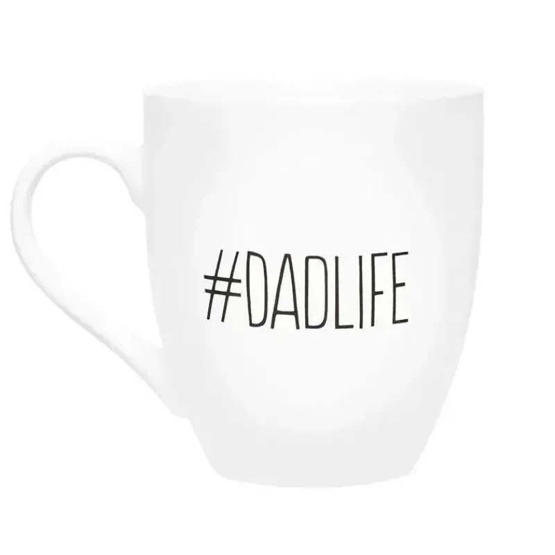 Pearhead Baby Gift For Dad|Gifts Up To $25*Pearhead '#Dadlife' Ceramic Coffee Mug, White