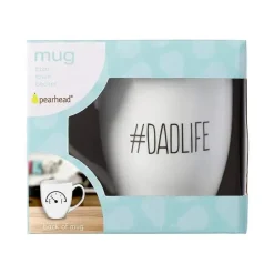 Pearhead Baby Gift For Dad|Gifts Up To $25*Pearhead '#Dadlife' Ceramic Coffee Mug, White