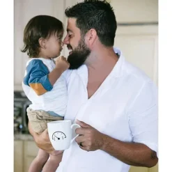 Pearhead Baby Gift For Dad|Gifts Up To $25*Pearhead '#Dadlife' Ceramic Coffee Mug, White